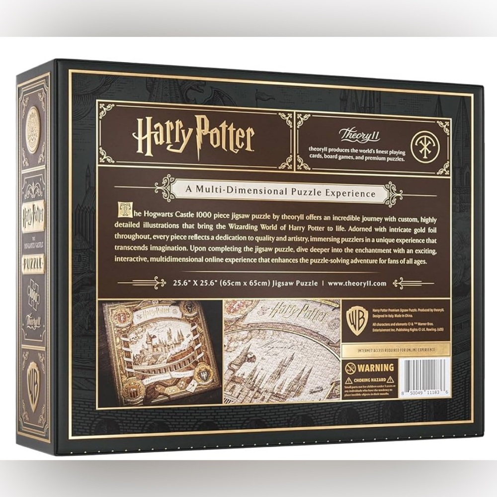 Harry Potter Theory11 Warner Bros. Hogwarts Castle Puzzle Brown and Gold new - Picture 4 of 4